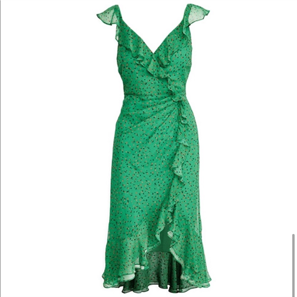 Veronica Beard Ruffle Trim Petal Silk Dress NWT - Picture 10 of 12